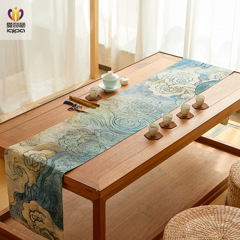 Aiqi Оригинальный Yongle Palace Xiangyun чайный коврик водонепроницаемый китайский настольный флаг чайный флаг чайный столик чайный стол длинный скатерть