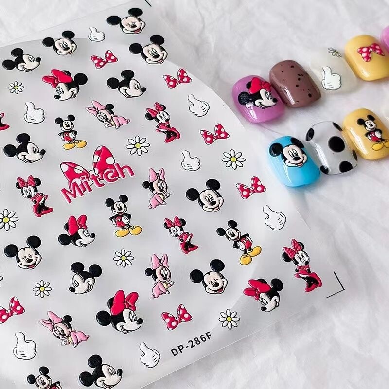 Little Red Book Cartoon Series Mickey Mouse Nail Stickers 5D Stereo Relief Cute Mickey Minnie Nail Stickers Little Red Book Cartoon Series Mickey Mouse Nail Stickers 5D Stereo Relief Cute Mickey Minnie Nail Stickers