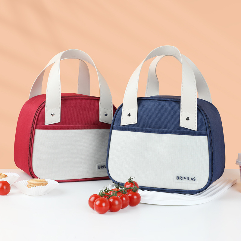 Nuevo bolso de lonchera a juego de color de dopamina, bolso de arroz con cinturón, bolso de aislamiento trapezoidal, bolso bento, bolso de viaje para el trabajo, almuerzo