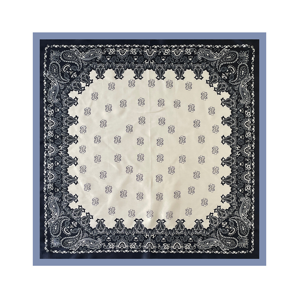 Sciarpa quadrata in raso stile europeo/americano da 70 cm, fascia per capelli da donna in seta, piccola sciarpa quadrata, foulard._voghion.com