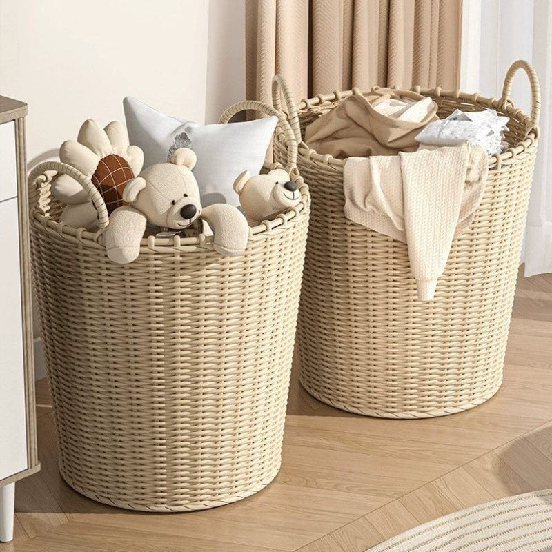Корзина для хранения в ванной комнате, корзина для грязной одежды в общежитии, бытовая красивая корзина для хранения грязной одежды, корзина для грязной одежды из искусственного ротанга, корзина для грязной одежды в ванной комнате
