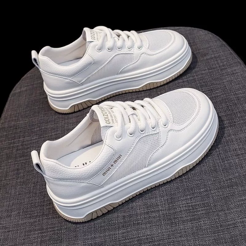 Universal breathable sports white shoes for leisure, trend of season