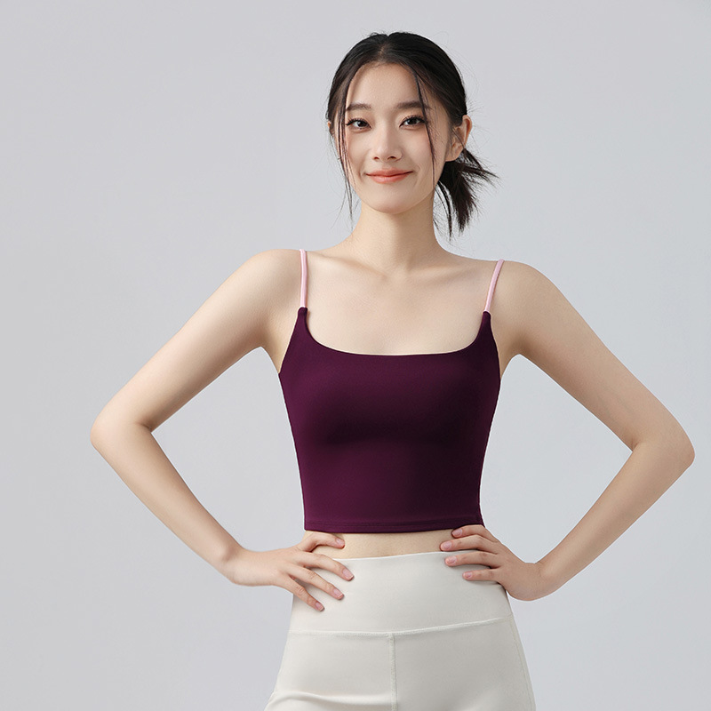 Shockproof Sports Bra, Push-Up All-In-One Yoga Vest, Women's Pilates Outerwear, Sling-Back Beauty Back Running Bra