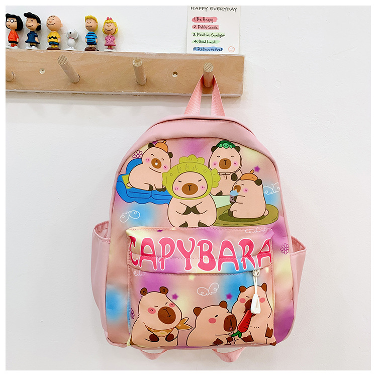 Fashionable kindergarten cute cartoon backpack, Kapibala popular small schoolbag new style, 3-6 years old children's shoulder trend undefined