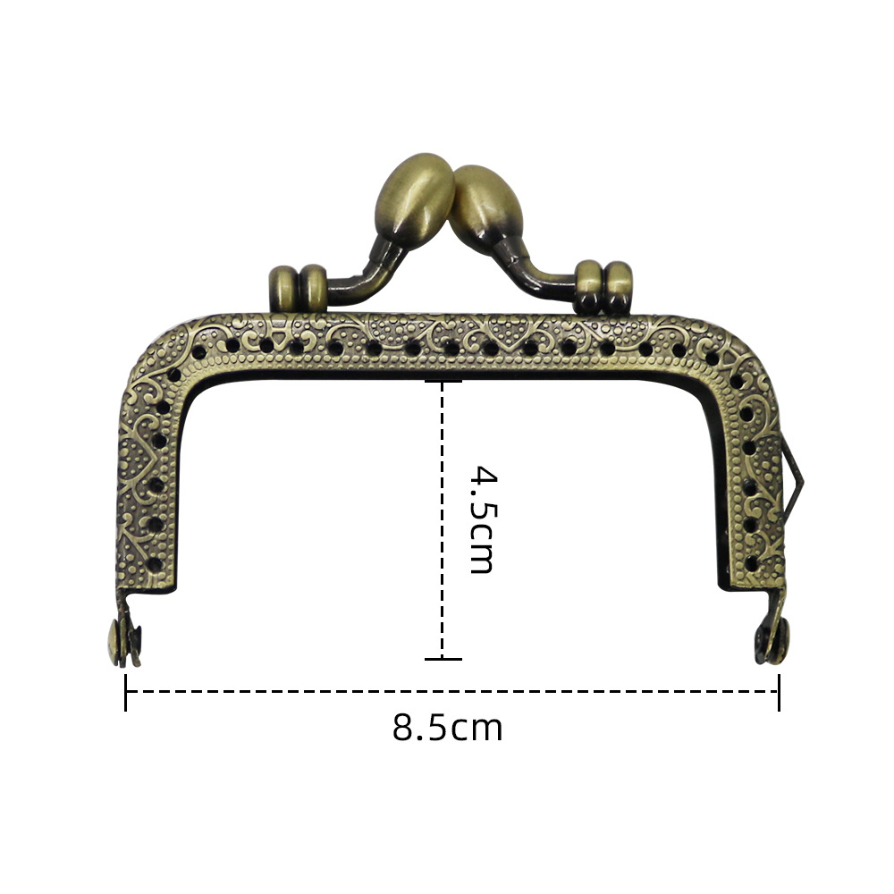 8.5CM relieve cuadrado cabeza de brotes cabeza de brotes oro 10.5CM relieve cuadrado