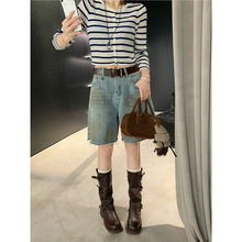 现货版~2025冬季新款长筒时髦皮带扣褶皱加绒中筒骑士靴女秋冬