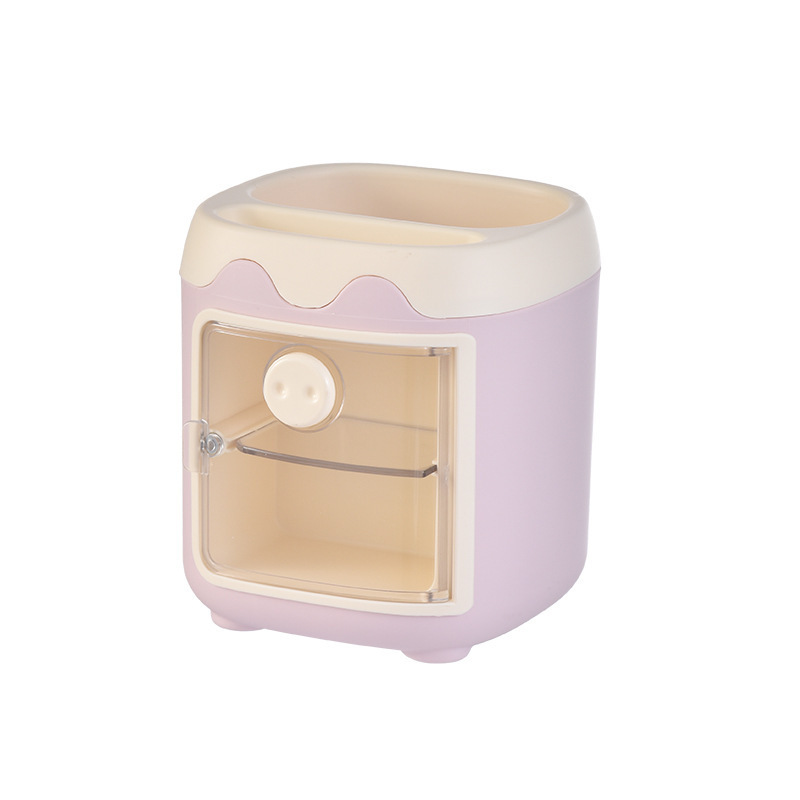 Portalápices cerditos Portalápices de escritorio para estudiantes, almacenamiento de niños, niños y niñas, lindos escritorios creativos, lápices, barriles, adornos