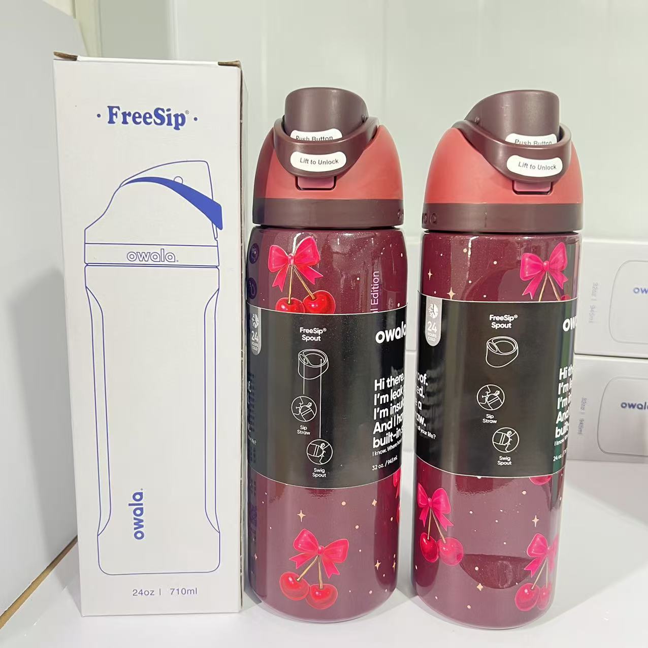 Owala en stock de gran capacidad portátil hervidor de agua al aire libre para hombres tazas de agua caliente de moda para mujeres tazas de fruta deportivas al por mayor