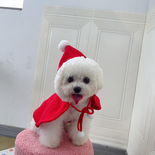 Pet Christmas Decoration Cat Bib Dog Bib Dress Up Christmas Cloak Party Slippery Towel Photo Cat