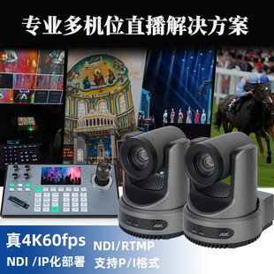 Ndi Ptz Camera 4K60 Live Broadcast Camera Ai Humanoid Tracking Church Stage Live Broadcast Obs/Vmix