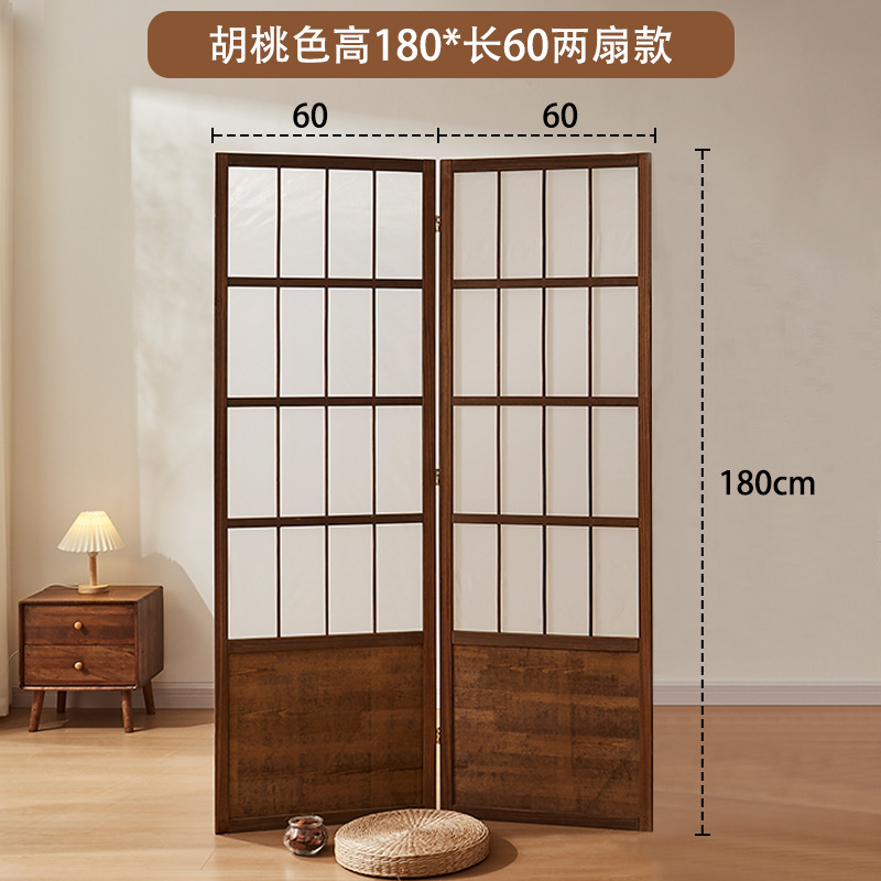 新しい中国風スクリーンレトロパーティションリビングルーム無垢材折りたたみシンプルなB&B寝室ブロック厚いフレーム折りたたみスクリーン