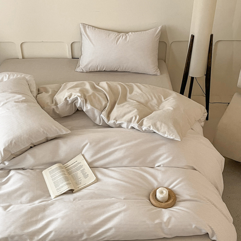 Parure de lit japonaise en coton pour draps de dortoir_voghion.com