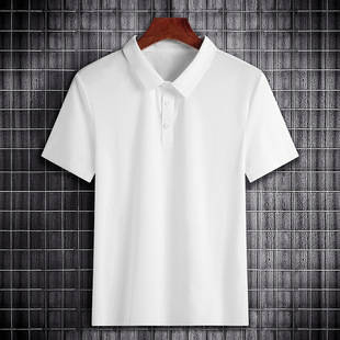 High Quality Summer Quick Drying POLO Shirt Men's Ice Silk Short Sleeve T-Shirt Women's Group Leisure Advertising Shirt Wholesale Custom Character