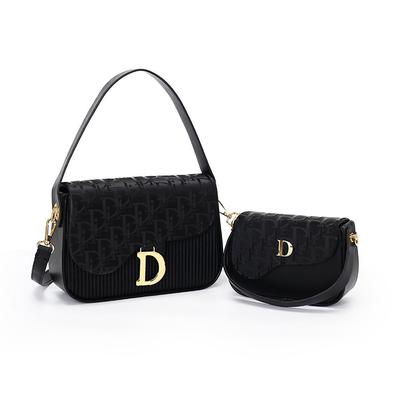 Cross-border foreign trade fashion personalized handbag, new style women's trendy casual two-piece set bag, shoulder and crossbody bag