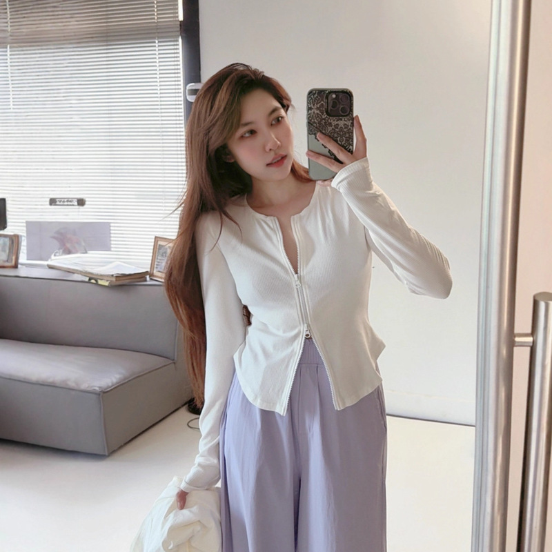 Alo Cross-Border New Maillard Knitted Cardigan Top Women's Autumn and Winter Casual Sports Long-Sleeved Jacket