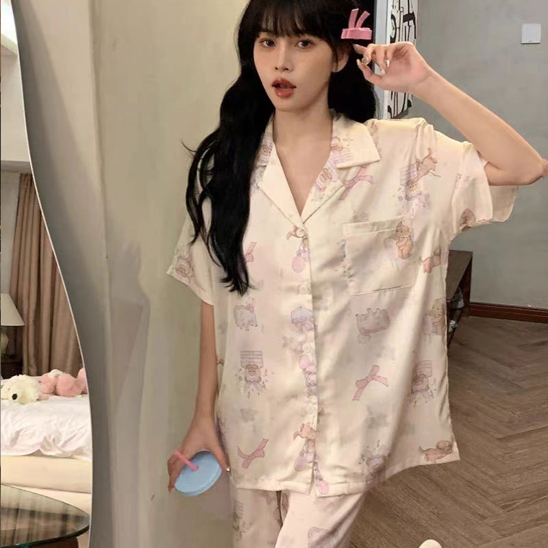D.M-207 Short-length bow puppy cardigan