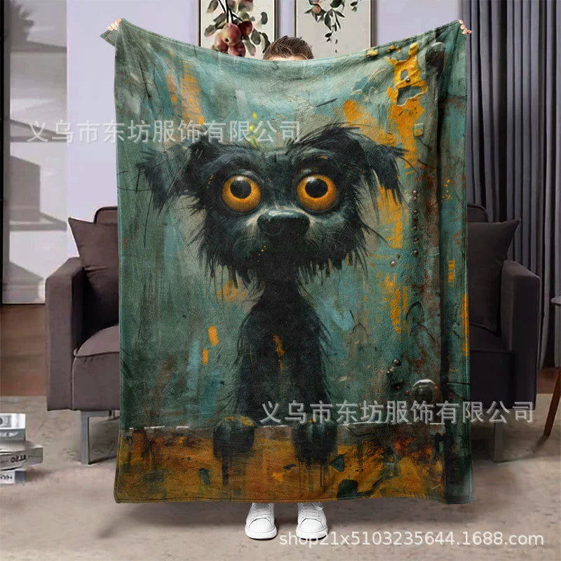 Простой мультфильм милый и милый животное фланелевое одеяло ленивый должен быть дома