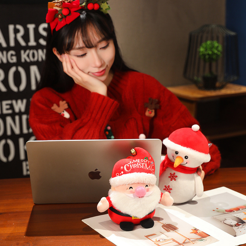 かわいいサンタクロース人形ヘラジカ人形鹿ぬいぐるみ人形ぬいぐるみクリスマスプレゼント装飾品|undefined
