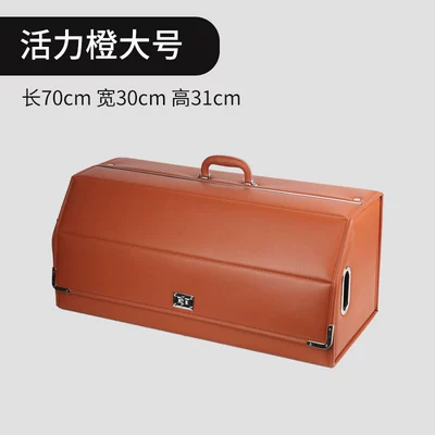 Car storage bag/box: car storage box with - turn-down-style-large-size-vibrant-orange-703031