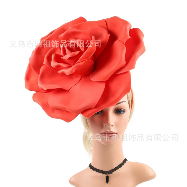 Amazon's Best-Selling Exaggerated Rose Big Flower Bridal Prom Photo Head Flower Jockey Club Headdress Hair Accessories Headband