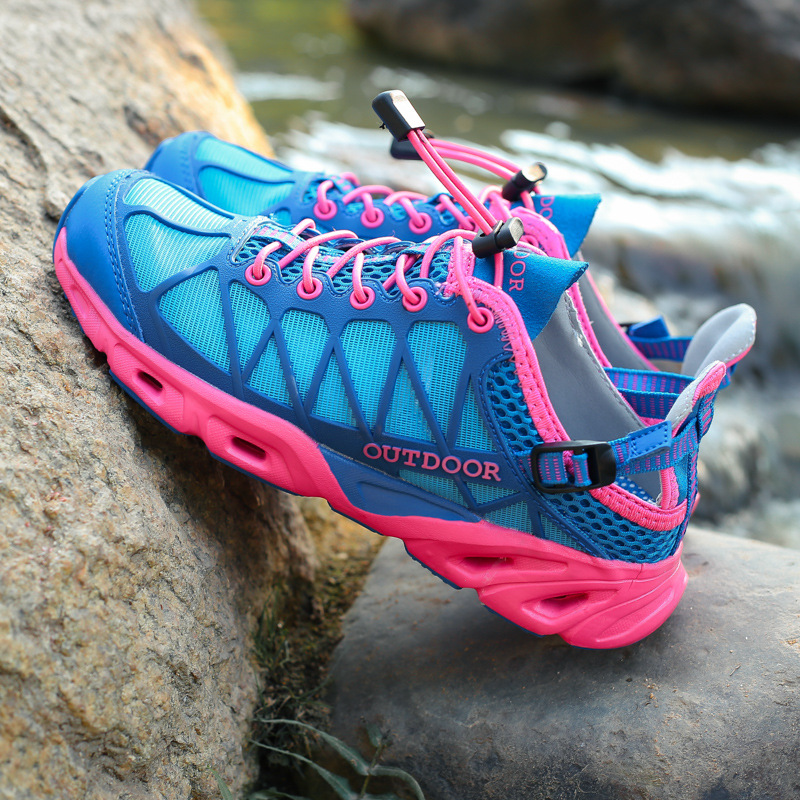 2024 al por mayor transfronterizo primavera y verano zapatos de malla de mujer zapatos deportivos Amazon zapatos de pareja masculinos independientes