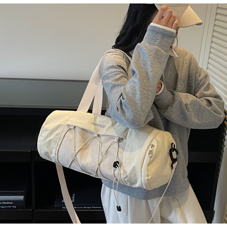 New Trendy Handheld Short-Distance Travel Bag Women's Fashion Lightweight Shoulder Crossbody Gym Bag with Independent Shoe Compartment Business Trip Luggage Bag