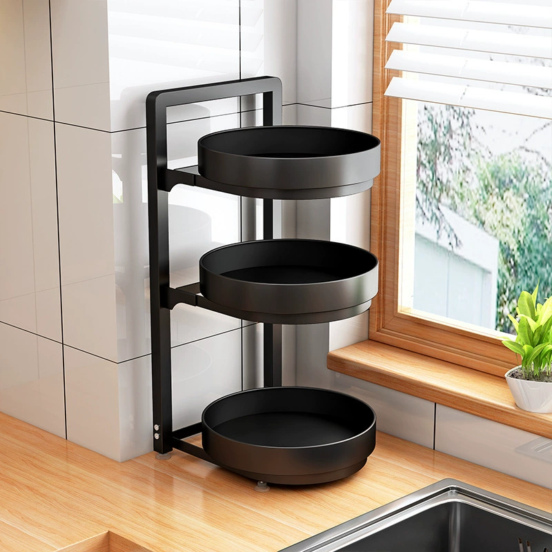 Storage Rack Countertop Rotating Kitchen Home from Yomiego