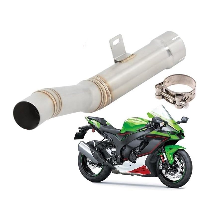 Suitable for Kawasaki Zx10R 2021-2022 Motorcycle Modified Exhaust Pipe Stainless Steel Middle Section Transfer Exhaust