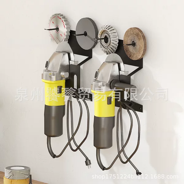 Grinding machine electric tool rack storage rack wall-mounted bracket with rope angle grinder tool screwdriver storage rack