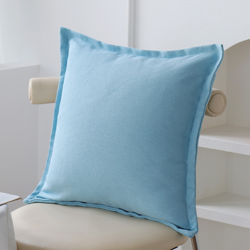 Azul estilo nórdico almohada sofá simple almohada sala de estar sensación de alta calidad almohada hotel decoración suave