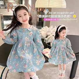 女童连衣裙秋季2025新款碎花裙子儿童春秋长袖宝宝洋气公主图片色
