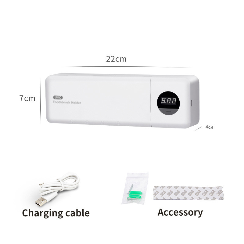 家庭用歯ブラシ消毒器スマート壁掛け式全自動誘導紫外線殺菌穴なし歯ブラシホルダー|undefined