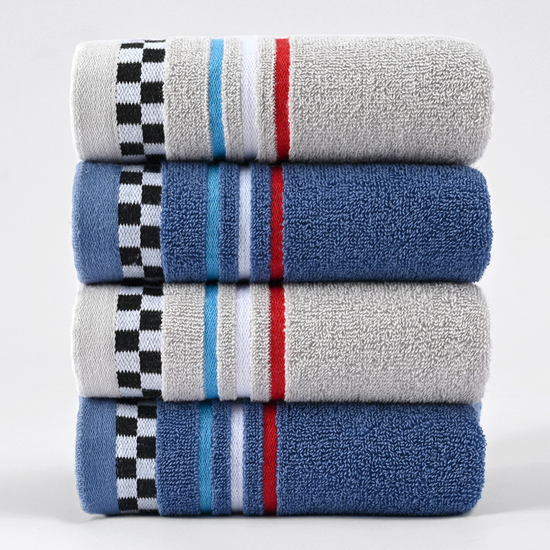 Towel Cotton Face Wash Yarn-dyed Broken Soft Absorbent Household Long-staple Cotton Bath Thickened Gift Wholesale Face Towel