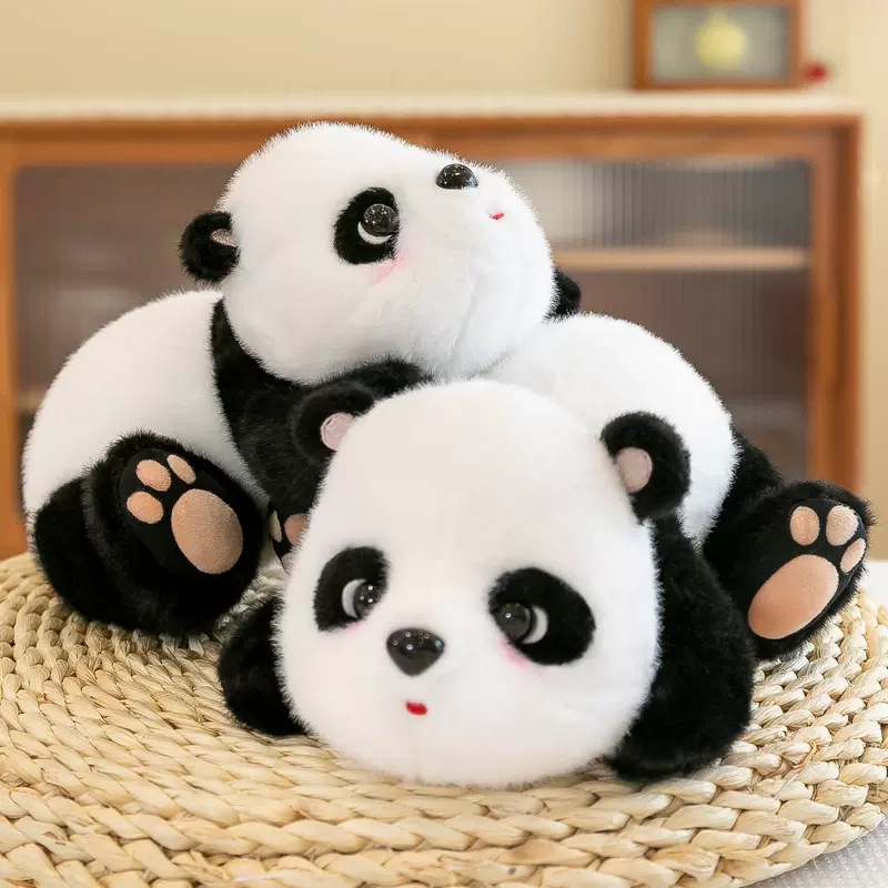 Caricatura encantadora muñeca panda muñeca creativa sofá almohada adornos juguetes de peluche muñeca regalo de vacaciones para niños