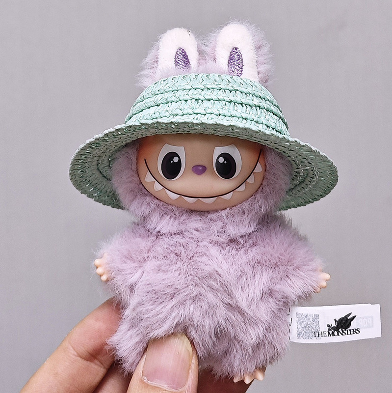 仅娃衣】迷你草帽4代拉布布草帽10cm玩偶服饰编织草帽labubu4.0|undefined