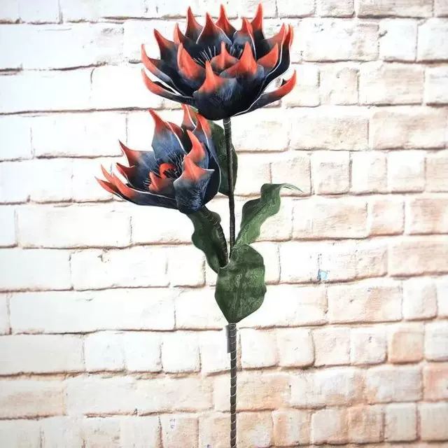新款eva仿真花帝王花手捧花摄影结婚道具家居装饰客厅餐桌摆放