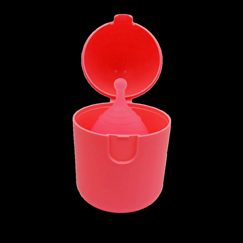 Menstrual Cup Storage Box PP Cylinder Flip-Top Plastic Packaging Box Menstrual Cup Storage Dustproof Box