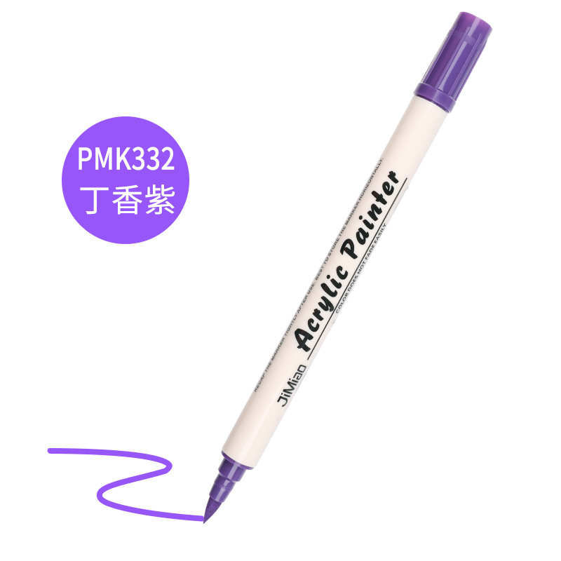 Marcador de acrílico nuevo núcleo de algodón pluma de doble cabeza 36 color marcador único al aire libre pintura acrílica acuarela pluma