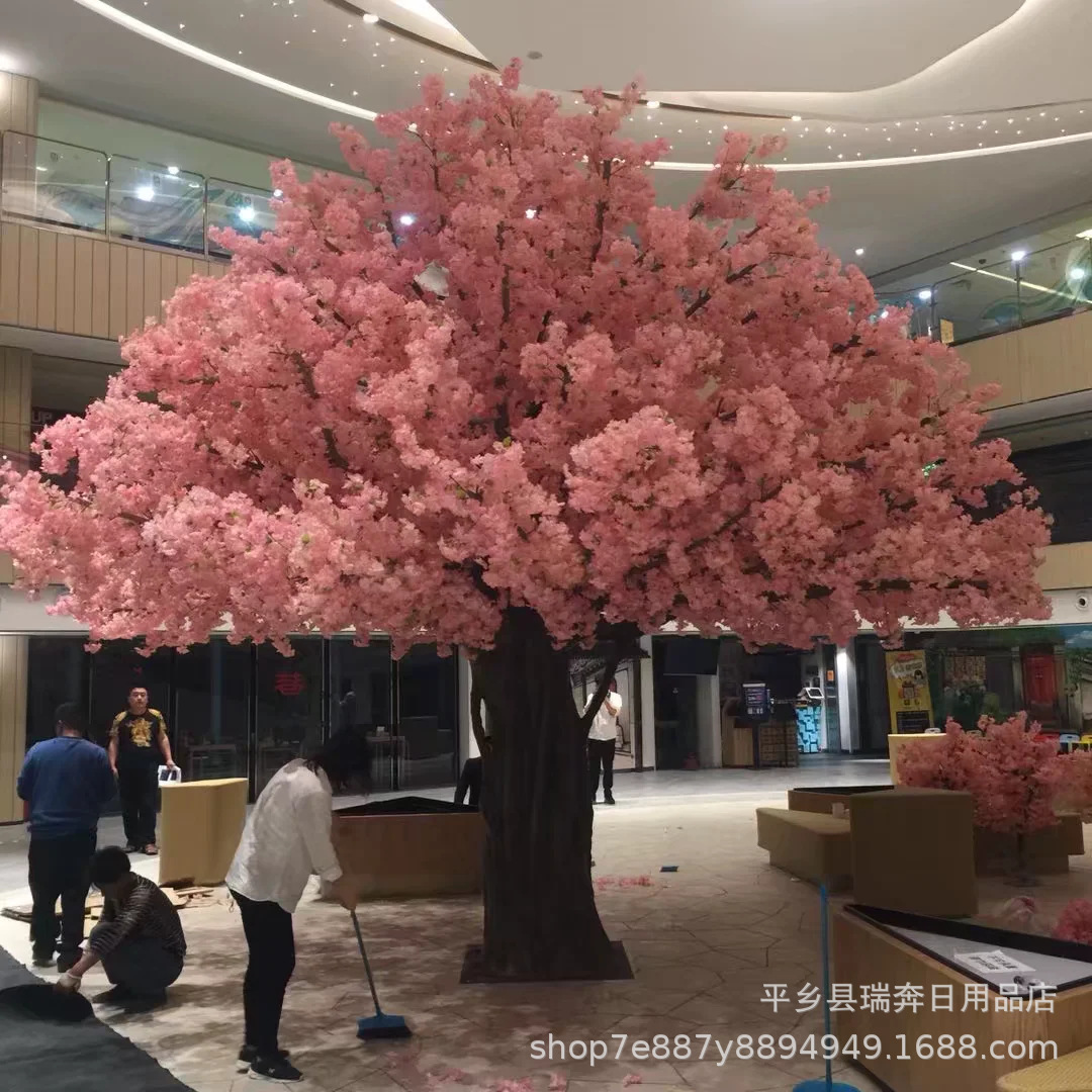 真树干材质仿真树真大型桃花树客厅室内造景装饰桃树许愿树榕树道