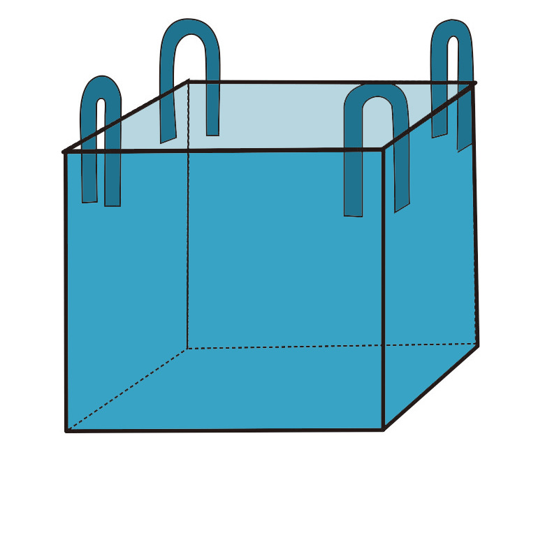 Bolsas industriales de 1 tonelada de la fábrica de Linyi, bolsas blancas de 1 tonelada, bolsas de contenedor de cuatro elevaciones, bolsas preprensadas para lodos, elevación suave