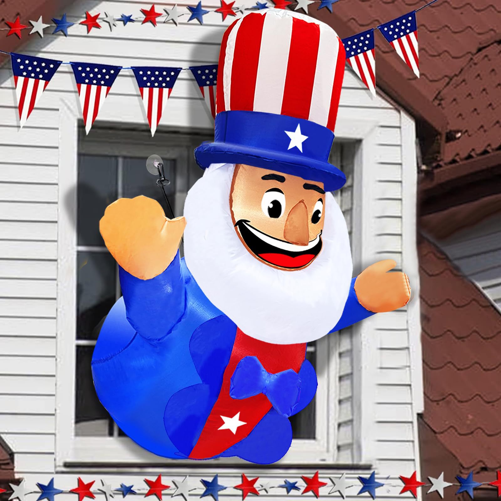 4 Ft Uncle Sam Lean Out from W