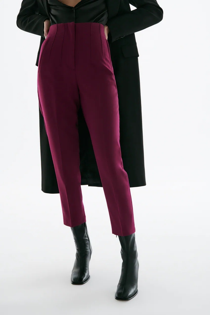 Frauen 2023 Frühjahr Neue 33 Farbe Hohe Taille Hosen Slim Fit Casual Hosen A8YS9385F_voghion.com