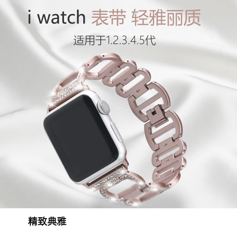 Для Apple Watch iwatch ремешок для часов Big D Diamond Роскошный Apple Watch Apple Diamond Watch ремешок