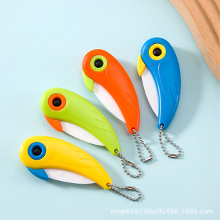 Cross-border ceramic folding knife outdoor car portable dormitory mini bird folding knife children complementary food fruit peeling knife