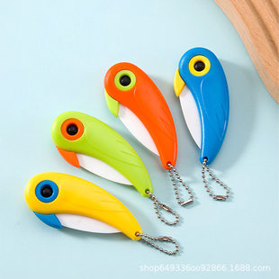 Cross-border ceramic folding knife outdoor car portable dormitory mini bird folding knife children complementary food fruit peeling knife
