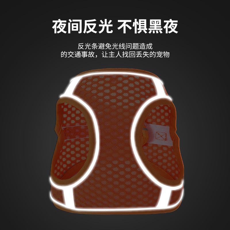 Nueva malla grande para mascotas correa de pecho chaleco correa de perro reflectante transpirable cuerda de perro suministros para mascotas