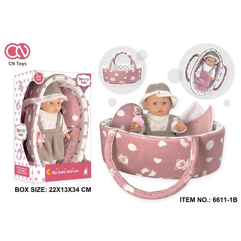 [인형 1 의류 1 액세서리 B] 바구니 베개 퀼트 젖꼭지 6611-1B