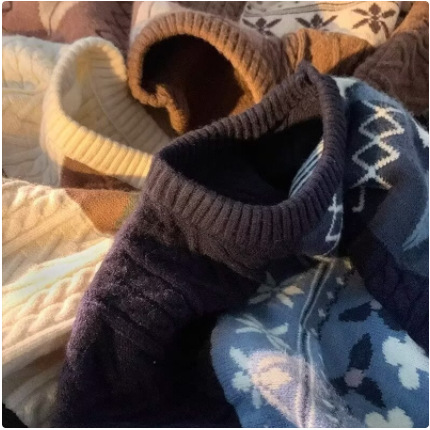 Pull en tricot de style américain pour homme, paresseux, haut de gamme, à manches courtes, de niche, de marque tendance, même pull en tricot pour couple_voghion.com
