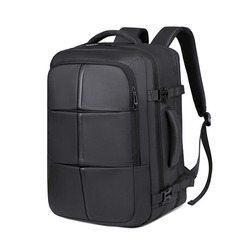 Cross-border business laptop backpack for men, large capacity, leather-like double-sided bag, commuting gift, commemorative printed double-sided bag for men