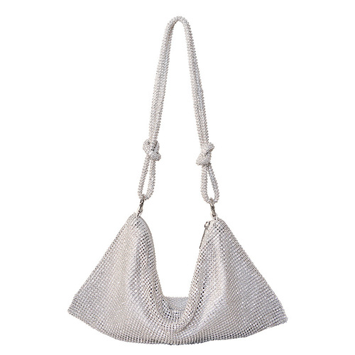 Cross-border  new handmade full rhinestone bag dinner bag party banquet shoulder handbag armpit bag for women